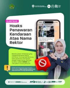 UIN Bandung Klarifikasi Informasi Hoaks Penawaran Kendaraan Atas Nama Rektor